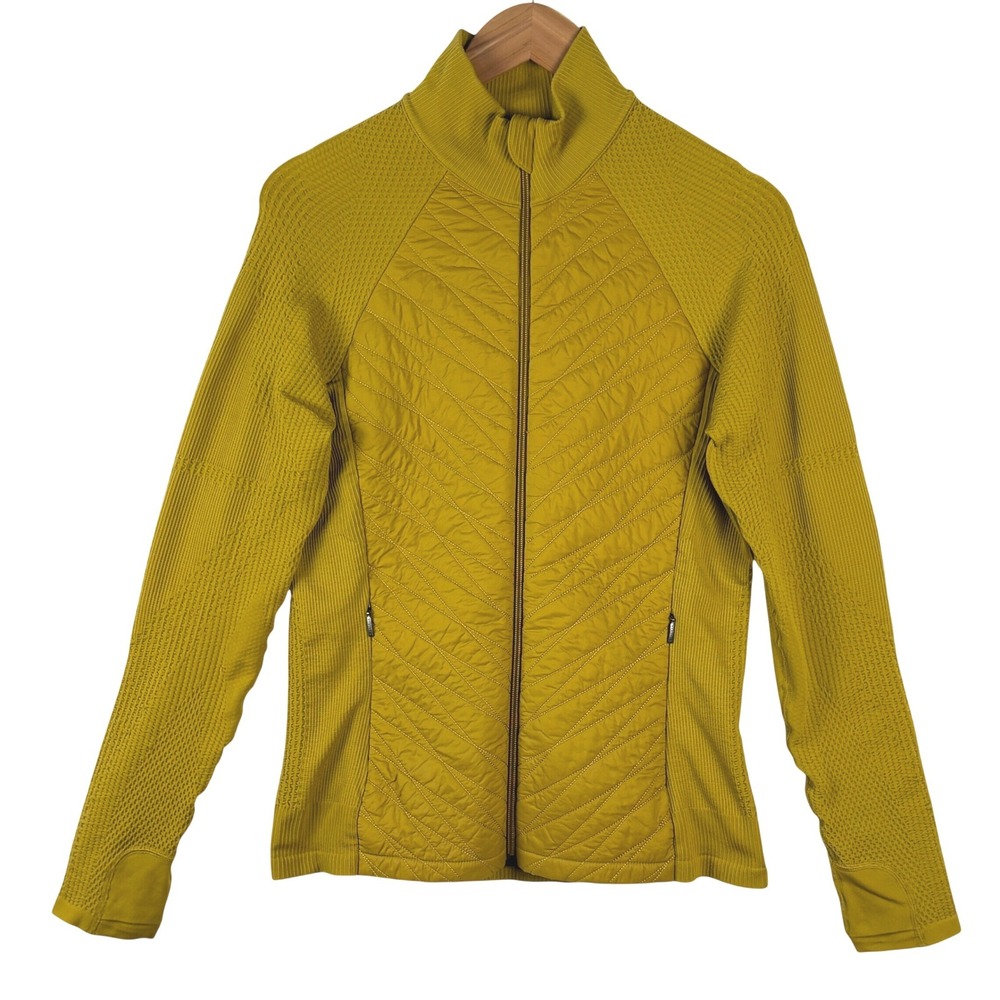Athleta Women Flurry Force Insulated PrimaLoft Jacket II S Gold Layering Quilted